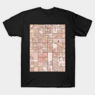 Surrey Map Pattern in Soft Pink Pastels T-Shirt